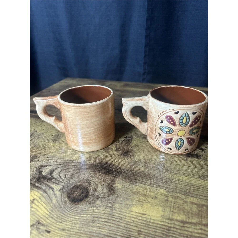 Pennsbury Pottery Rooster Cups Creamer Sugar Bowl Country Farmhouse Vintage Set